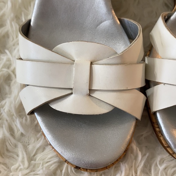 Bandilino White Wedge Cork Weaved Sole Strapped - Picture 3 of 9